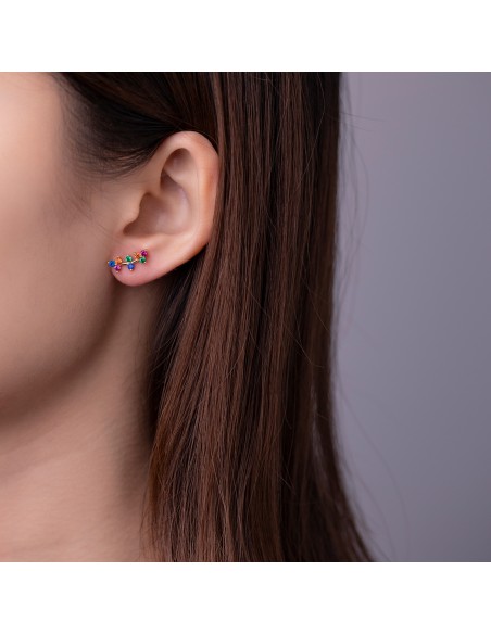 Pendientes Circonita - Hojas