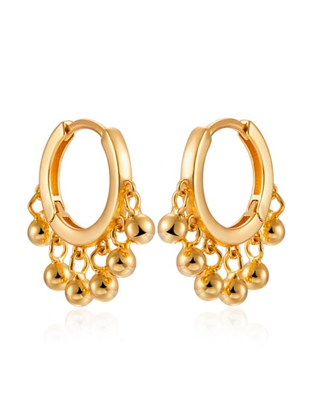 Pendiente Aro - 6 Bolitas - 18mm