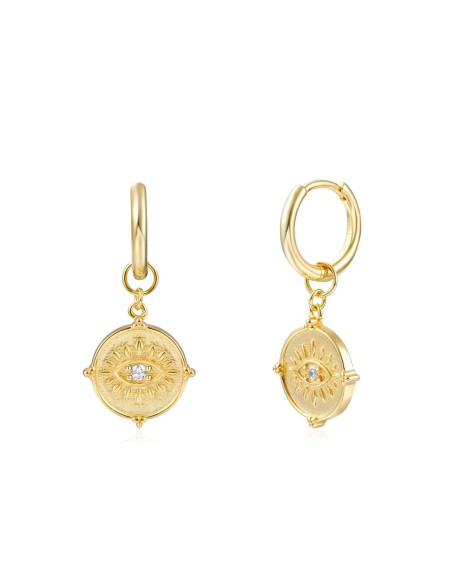 Pendientes Ojo - Aro 11mm - Circonita