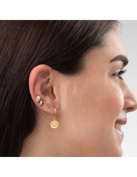 Pendientes Ojo - Aro 11mm - Circonita