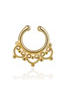 Piercing Septum - Flor 15 mm - Bañado Oro y Plata Rodiada