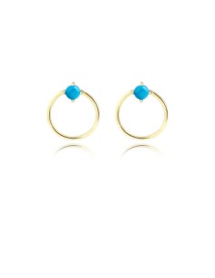 Pendientes Aro 13mm - Mineral 3.5mm 2