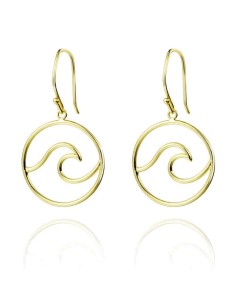 Pendientes Ola - 33 mm - Bañado Oro y Plata Rodiada 2