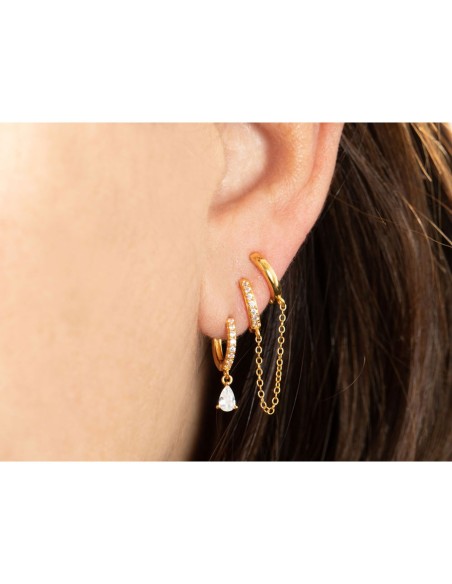 Pendientes Aro - Circonita