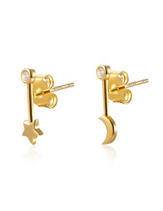 Pendientes Circonita - Luna Estrella 2