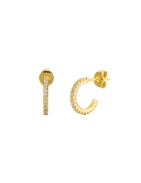 Pendientes Circonita - Semi Aro 11MM