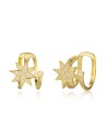 Pendientes Earcuff - Estrella - Circonita Blanca