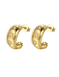 Pendientes Semi Aro - 15mm - Circonita 2