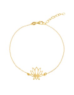 Pulsera Plata - Flor de Loto 14mm 2