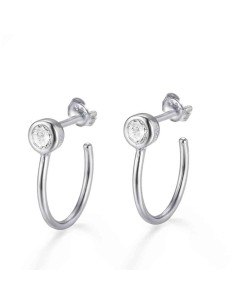 Pendientes Semi Aro - Circonita 2.5mm 2