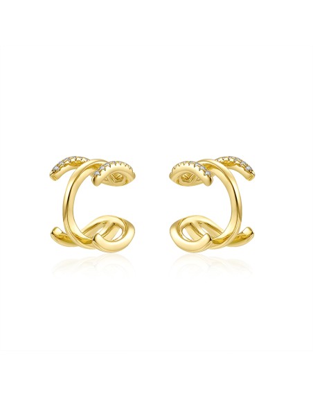 Pendientes Aro - Earcuff - Circonita Pendientes Aro - Earcuff - Circonita