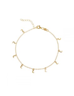 Tobillera Plata - Luna 4mm 2