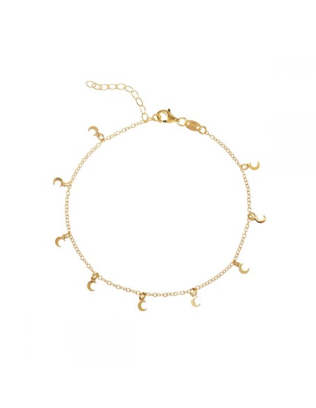 Tobillera Plata - Luna 4mm