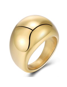 Anillo Acero - Bañado Oro 2