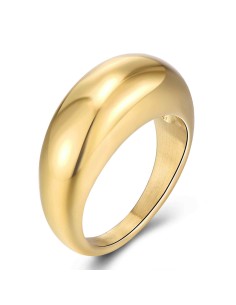 Anillo Acero - Bañado Oro 2