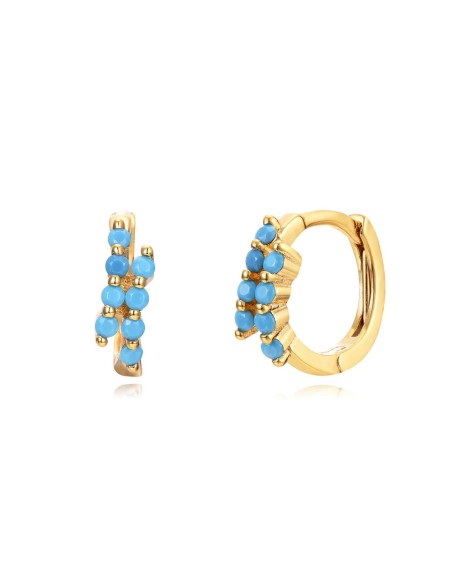 Pendientes Aro - 10 mm - Circonita - Bañado Oro y Plata Rodiada Pendientes Aro - 10 mm - Circonita - Bañado Oro y Plata Rodiada
