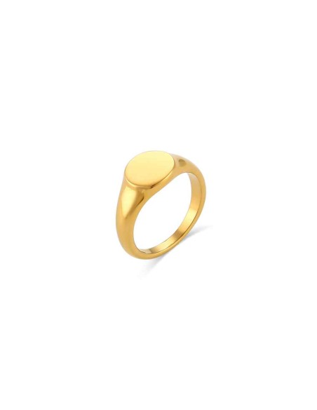 Anillo del Meñique Acero - Bañado Oro