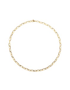 Collar Plata - 8*5mm - 37 cm, 60 cm - Chapado Oro 2