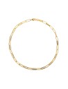 Collar Plata - 12*5mm - 37 cm , 60 cm , 80 cm - Chapado Oro