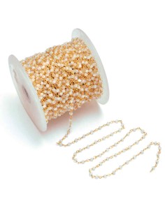 Cadena Rosario - Cuarzo Rosa - 1 Metro 2