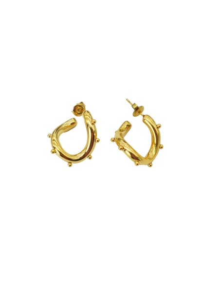 Pendientes Acero - 21 mm - Bañado Oro