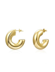 Pendientes Acero - Aro 31 mm - Bañado Oro 2