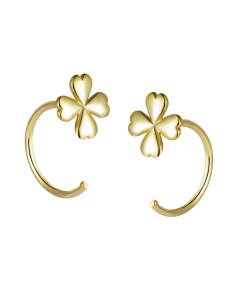 Pendienets Flor - 8 mm - Bañado Oro y Plata Rodiada 2