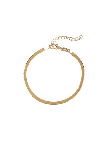 Pulsera Plata - 16+4cm - Plata Chapado Oro y Plata Rodiada