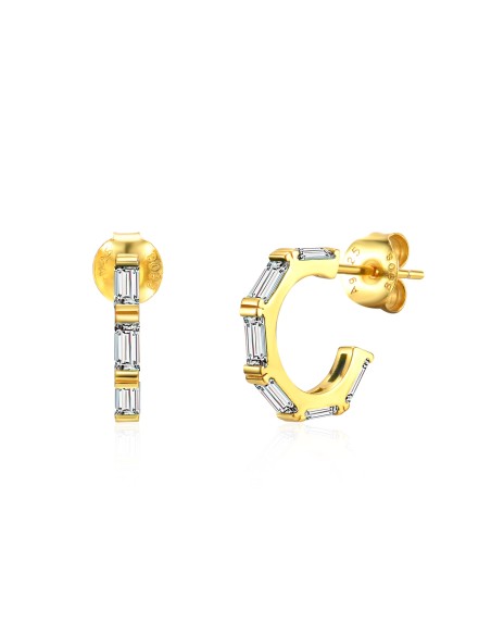 Pendientes Aro 14mm Circonita Pendientes Aro 14mm Circonita