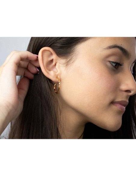 Pendiente Trenzado Aro - 27mm