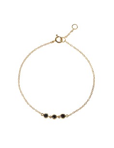 Pulsera - 3 Circonitas Negra 2