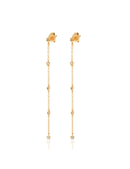 Pendiente Estrella Cadena - 71mm - CZ 2