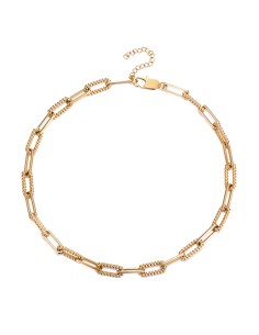 Collar Acero Eslabón Trenzado - 39+5cm 2