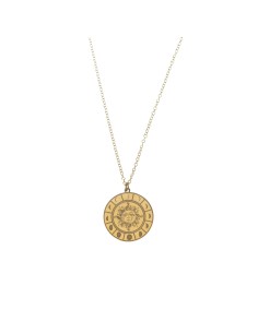 Collar Sol - 38 + 5 cm - Bañado Oro y Plata Rodiada 2