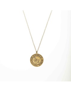 Collar Circonita Ojo de Horus - 38 + 5 cm - Bañado Oro y Plata Rodiada 2