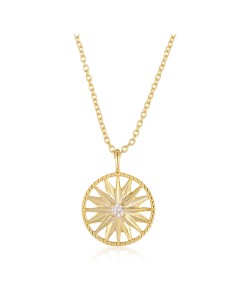 Collar Estrella - Circonita - 38+6 cm - Bañado Oro y Plata Rodiada 2