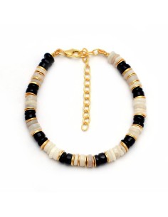 Pulsera Mineral - 15 + 5 cm - Bañado Oro 2
