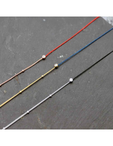 Pulsera Bolita - CZ - Hilo