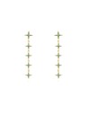 Pendientes Estrella - Circonita - 53 mm - Bañado Oro y Plata Rodiada