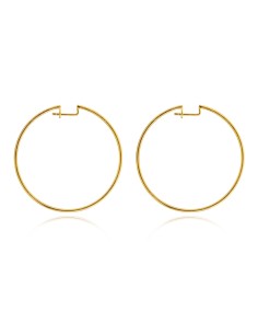 Pendientes Aro - 38 mm - Plata Bañado Oro y Plata Rodiada 2