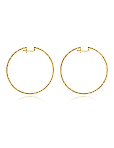 Pendientes Aro - 38 mm - Plata Bañado Oro y Plata Rodiada Pendientes Aro - 38 mm - Plata Bañado Oro y Plata Rodiada