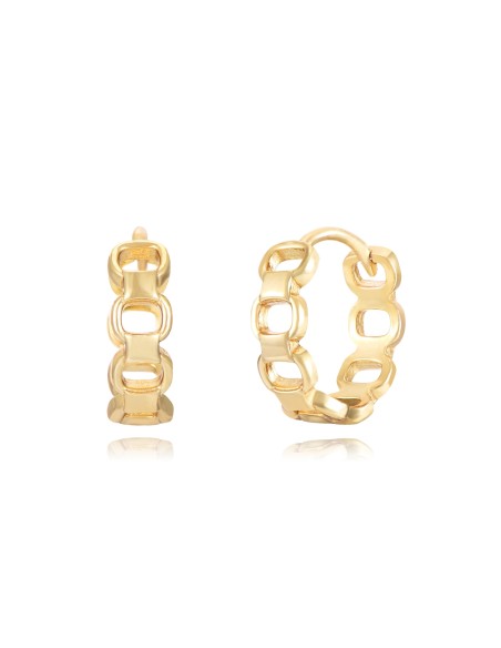 Pendientes Aro - 13 mm - Bañado Oro y Plata Rodiada