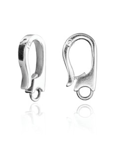 Cierre de Broche - 15 * 8 mm - Bañado Oro y Plata Rodiada 2