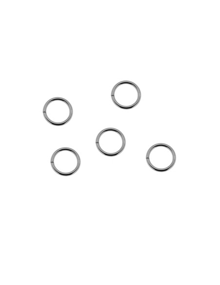 Pendientes - 10*0.8mm Aro - Plata Rodiada