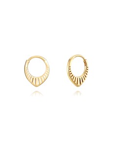 Pendientes Aro - 17 mm - Plata Bañado Oro y Plata Rodiada 2