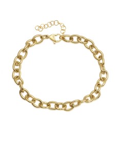 Pulsera Eslabón Acero 21+5 cm Bañado Oro 2