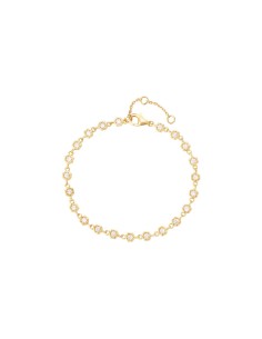 Pulsera Hexágono Circonita - 16 + 3 cm 2