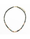 Collar Acero - Mineral - 38+5 cm - Bañado Oro