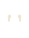 Pendientes Circonita - Peine del pelo 8,5mm - Bañado Oro y Plata Rodiada