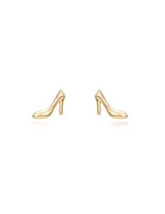 Pendientes Zapatos de tacón - 7 mm - Bañado Oro y Plata Rodiada 2